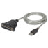 Фото #6 товара Manhattan USB-A to Parallel Printer DB25 Converter Cable - 1.8m - Male to Female - 1.2Mbps - IEEE 1284 - Bus power - Black - Three Year Warranty - Blister - 1.8 m - 1x USB A - Parallel; 25-pin - Male/Female - Black - Silver - 261 g