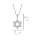 ფოტო #4 პროდუქტის Judaica Hanukkah Star of David Pendant Necklace: CZ Accents Sterling Silver Women Bat Mitzvah