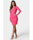 ფოტო #3 პროდუქტის Women's Button Detail Mesh Midi Dress