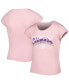 ფოტო #1 პროდუქტის Big Girls Pink Clemson Tigers Charlotte Tri-Blend T-shirt