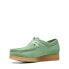 Фото #12 товара Clarks Wallabee 26169919 Womens Green Leather Oxfords & Lace Ups Casual Shoes