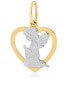 Charming bicolor pendant made of gold Angel 14/640.432