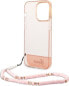 Guess Etui Guess GUHCP14XHGCOHP Apple iPhone 14 Pro Max różowy/pink hardcase Translucent Pearl Strap