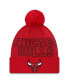 Men's Red Chicago Bulls 2023 NBA Draft Cuffed Knit Hat with Pom