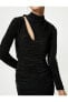 Фото #5 товара Вечернее платье Koton Mini Карандаш окно драпировка детали узкий крой длинный рукав