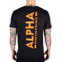 ALPHA INDUSTRIES Backprint Reflective Print short sleeve T-shirt