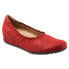 Softwalk Wish S1763-604 Womens Red Leather Slip On Loafer Flats Shoes 9.5