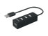 Фото #1 товара USB-концентратор USB Equip 4-Port USB 2.0 (Черный, Китай) - CE, RoHS
