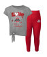 ფოტო #4 პროდუქტის Preschool and Toddler Boys and Girls Heathered Gray, Scarlet Ohio State Buckeyes Forever Love T-shirt and Leggings Set