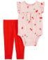 Фото #4 товара Baby 2-Piece Fruit Bodysuit Pant Set 9M
