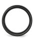 Фото #2 товара Black Ceramic Flat Brushed Wedding Band Ring