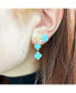 ფოტო #2 პროდუქტის Turquoise Graduating Clover Dangle Earrings