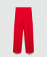 Women's Decorative Seams Straight-Fit Pants