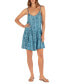 ფოტო #1 პროდუქტის Juniors' Tribal Geo Tiered Mini Dress