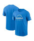 ფოტო #1 პროდუქტის Men's Powder Blue Los Angeles Chargers Sideline Performance T-shirt