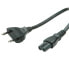 Фото #1 товара VALUE Euro Power Cable - 2-pin - black 1.8 m - 1.8 m - C7 coupler