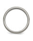 ფოტო #2 პროდუქტის Titanium Brushed Sterling Silver Inlay Ridged Edge Band Ring