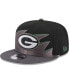 Фото #1 товара Men's Black Green Bay Packers Tidal Wave 9FIFTY Snapback Hat