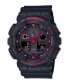 ფოტო #1 პროდუქტის Men's Two Hand Quartz Black Resin Strap Ana-Digi Watch, 51.2mm, GA100BNR-1A