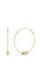 ფოტო #1 პროდუქტის Gold-Tone Hoop Earring with Pave Bar