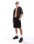 Weekday boxy fit mesh shirt in black