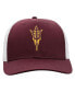 ფოტო #3 პროდუქტის Men's Maroon, White Arizona State Sun Devils Trucker Snapback Hat