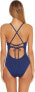 Фото #2 товара Becca by Rebecca Virtue 284842 Clare Plunge One Piece Swimsuit Marina, Size SM