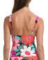 La Blanca Over The Shoulder Front Knot Tankini Top, Multi//in Full Bloom, 14 - фото #2