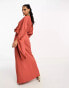 Фото #6 товара ASOS DESIGN washed overlay detail maxi dress in rust