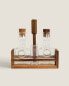 Фото #1 товара Borosilicate glass and wood cruet set