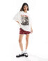 ASOS DESIGN oversized heavyweight t-shirt with kurt cobain licence graphic in cream