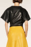Фото #3 товара Draped leather top - limited edition