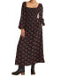 Boden Square Neck Smocked Maxi Dress Women's Uk 12R/ Us 8R