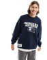 Aape By A Bathing Ape college sweatshirt in navy