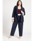 ფოტო #3 პროდუქტის Plus Size Interior Waistband Detail Trouser