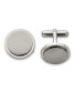 ფოტო #3 პროდუქტის Titanium Brushed and Polished Cuff Links