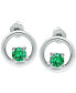 ფოტო #12 პროდუქტის Cubic Zirconia Circle Stud Earrings, Created for Macy's