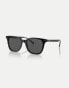 Фото #2 товара Ralph Lauren Ph4187 rectangle sunglasses with grey lens in shiny black