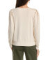 Фото #2 товара Monrow Tucked Sleeve Henley Shirt Women's White L