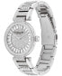 Фото #2 товара Women's Cary Silver-Tone Stainless Steel Crystal Watch 34mm