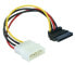 Фото #1 товара deLOCK Cable Power SATA HDD > 4pin male – angled Разноцветный 0,15 m 60101