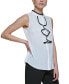 ფოტო #5 პროდუქტის Sleeveless Ruffle Front Blouse, Regular and Petite Sizes