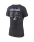 ფოტო #4 პროდუქტის Women's Heathered Charcoal Tampa Bay Lightning 2022 Stanley Cup Final Own Goal Roster V-Neck T-shirt