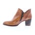 Фото #5 товара Bed Stu Carla F393009 Womens Brown Leather Zipper Ankle & Booties Boots 6