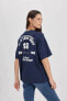 Kadın T-shirt Lacivert B6809ax/nv241