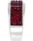 ფოტო #4 პროდუქტის EFFY® Men's Ruby (2-1/2 ct. t.w.) & Diamond (1/10 ct. t.w.) Ring in Sterling Silver