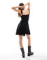 Фото #4 товара Reclaimed Vintage western babydoll smock dress in black