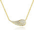 Gold-plated necklace with wing AGS298 / 47-GOLD