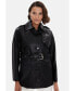 ფოტო #6 პროდუქტის Women's Leather Coat, Black