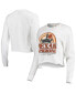 ფოტო #1 პროდუქტის Women's White Texas Longhorns Retro Campus Crop Long Sleeve T-shirt